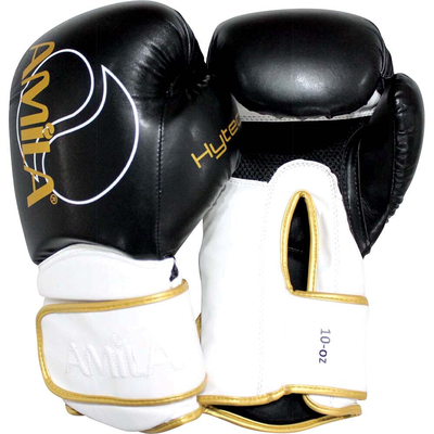Product Γάντια Πυγμαχίας Amila από PU, 14 Οz Μαυροασπρο base image