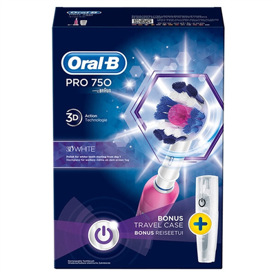 Product Ηλεκτρική Οδοντόβουρτσα Oral-B Pro750 pink Crossaction base image