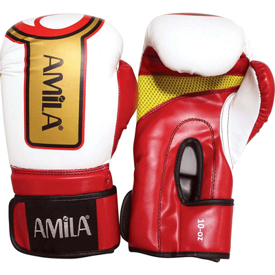 Product Γάντια Πυγμαχίας Amila από PU, 14 Οz Κοκκινοασπρο base image