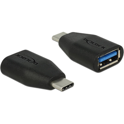 Product Αντάπτορας Delock USB to USB-C W/M Black base image
