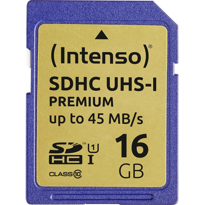 Product Κάρτα Μνήμης SDHC 16GB Intenso Premium base image