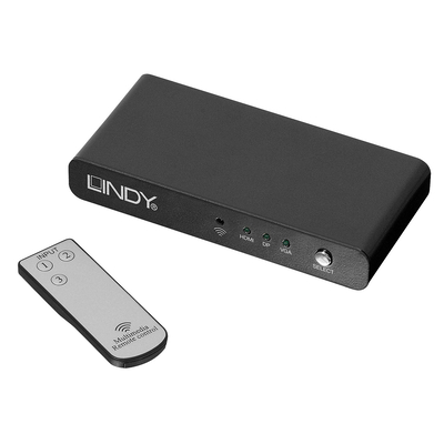 Product Switch Lindy HDMI 3 Port Multi AV 4K60Hz DP/VGA HDC base image