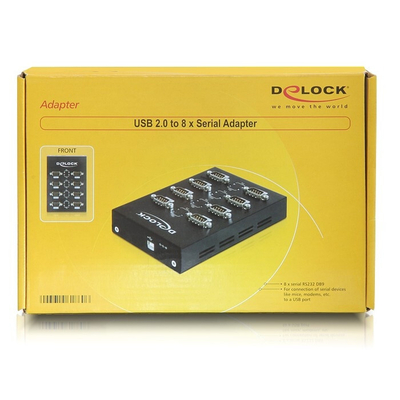 Product USB Hub Serial Delock 8 Port 1x USB to 8x D Sub9 base image