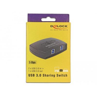 Product KVM & Data Switch Delock Sharing USB3.0 2-1 USB-B Bu > USB-A Bu base image