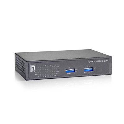 Product Network Switch LevelOne 16x FE FEP-1600W90 16xPoE base image