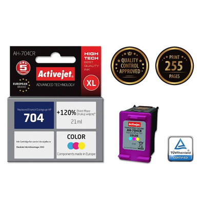 Product Μελάνι συμβατό Activejet for Hewlett Packard No.704 CN693AE base image