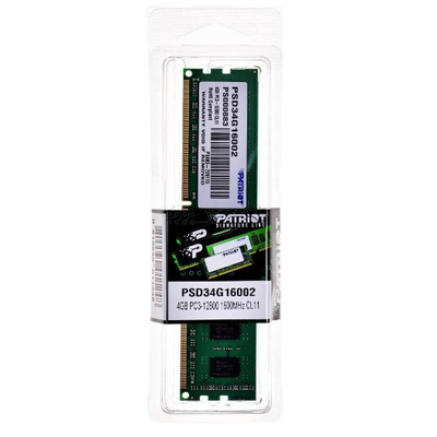 Product Μνήμη Ram Σταθερού DDR3 4GB Patriot Memory PC3-12800 1600 MHz base image