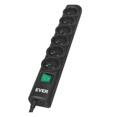 Product Πολύπριζο Ασφαλείας Ever Optima 3m 6AC outlet(s) 250 V Black base image