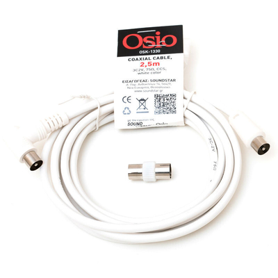 Product Καλώδιο Κεραίας Osio OSK-1330 male to male και female αντάπτορα, 2.5m base image