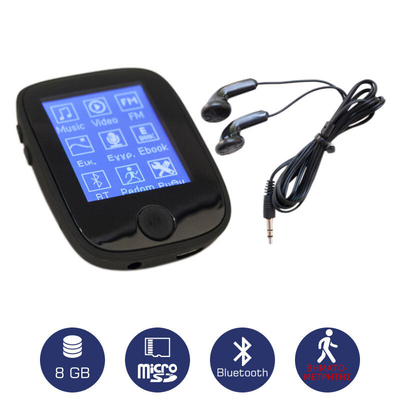 Product MP3 Player 8GB Osio SRM-8680B Με Bluetooth Και Βηματομετρητή Μαύρο base image
