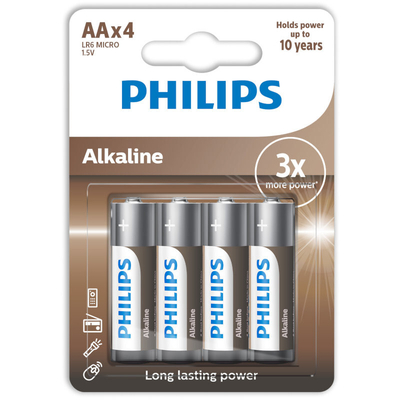 Product Μπαταρία Αλκαλική Philips LR6A4B/10 4τμχ AA base image