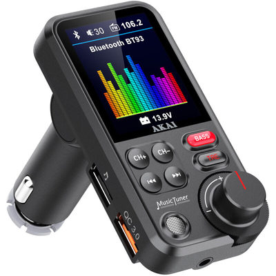 Product FM Transmitter Akai FMT-93BT FM με Hands Free, φορτιστή, Bluetooth, Aux-In/Out, micro SD, 2 USB base image