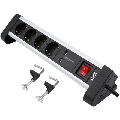 Product Πολύπριζο ασφαλείας Olympia SL 2425 U 4 θέσεων 2 USB base image