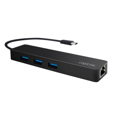 Product USB Hub Logilink Type-C 3.1 with Gigabit Adapter UA0313 base image
