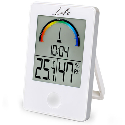 Product Θερμόμετρο Life Itemp White With Clock Wes-101 base image