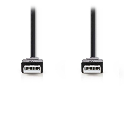 Product Καλώδιο USB NEDIS Ccgt60000bk10 USB 2.0 A Male To A Male 1.00 M Black base image