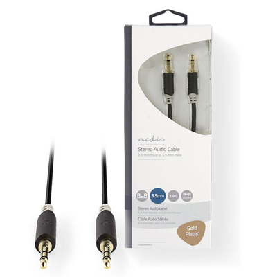 Product Καλώδιο Ήχου Nedis 3.5mm Stereo Αρσ. - Αρσ. 1m Σε Ανθρακί Χρώμα base image