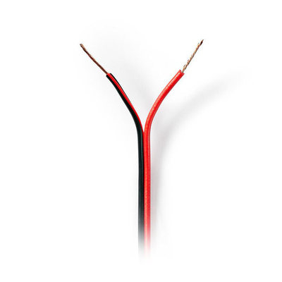 Product Kαλώδιο ηχείων Nedis CAGW0500BK1000 2x 0.50 mm² 100m Black/Red base image