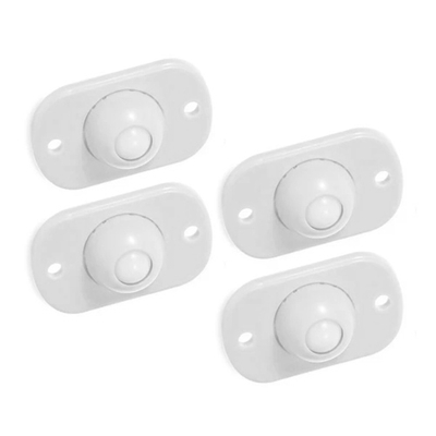 Product Αυτοκόλλητα Ροδάκια HUH-0084, Πλαστικά, Λευκά, 4Τμχ base image