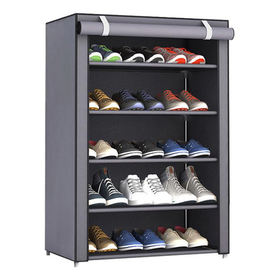 Product Υφασμάτινη Παπουτσοθήκη Home Use HUH-0180 με 5 Ράφια, 60X30X90cm, Γκρι base image