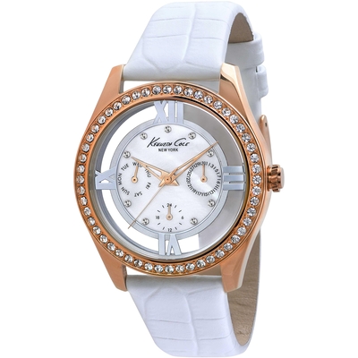 Product Γυναικείο Ρολόι Kenneth Cole Ikc2794 (40mm) Δερμάτινο Λουράκι Λευκό base image