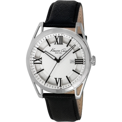 Product Ανδρικό Ρολόι Kenneth Cole Ikc8072 (44mm) Δερμάτινο Λουράκι Μαύρο base image