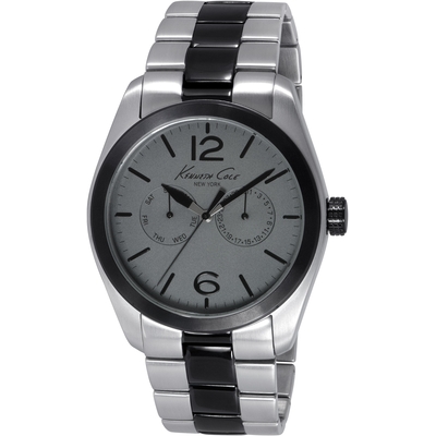 Product Ανδρικό Ρολόι Kenneth Cole Ikc9365 (44mm) Μεταλλικό Μπρασελέ Ασημί / Μαύρο base image