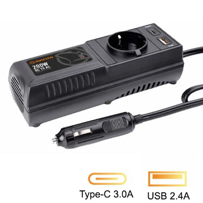 Product Inverter Αυτοκινήτου Manta 12V/230V 200W base image