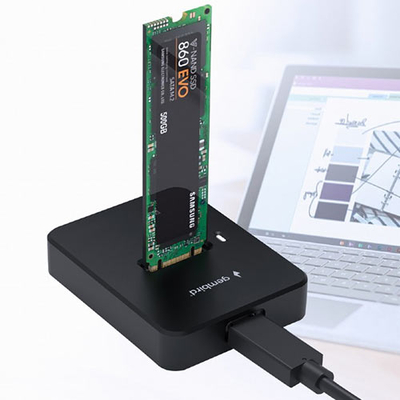 Product Docking Station Σκληρών Δίσκων Gembird USB TYPE-C M2 SATA & NVME SSD Black base image