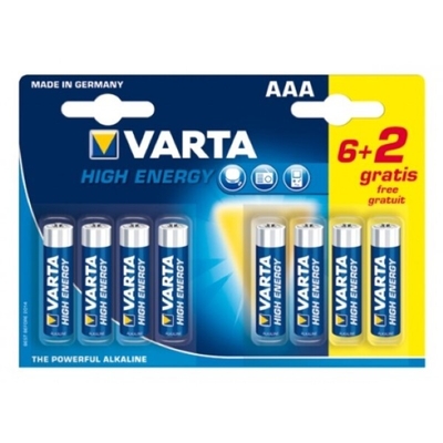 Product Μπαταρία Varta LR6 AAA 1,5V High Energy (8 pcs) base image