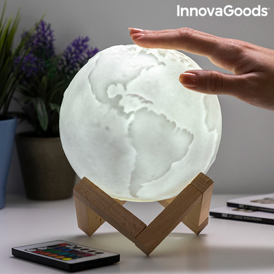 Product Επαναφορτιζόμενη Λάμπα λυχνία LED Πλανήτης Γη Worldy InnovaGoods base image