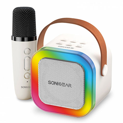 Product Karaoke Sonic Gear IOX K200 Bluetooth 5.1 HOME PORTABLE with Wireless MIC White base image