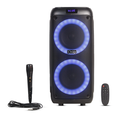 Product Karaoke Osio OBT-8030 με USB, LED, AUX, TF, RC, FM,TWS, ενσ. μικρόφωνο και τηλεχειριστήριο  80 W base image