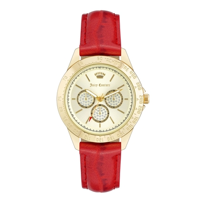 Product Γυναικείο Ρολόι Juicy Couture Jc1220Gprd (38 mm) Δερμάτινο Λουράκι Κόκκινο base image