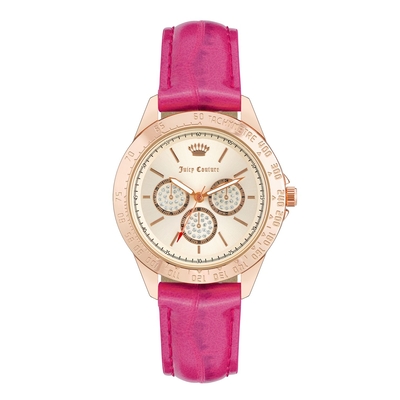Product Γυναικείο Ρολόι Juicy Couture Jc1220Rgpk (38 mm) Δερμάτινο Λουράκι Ροζ base image