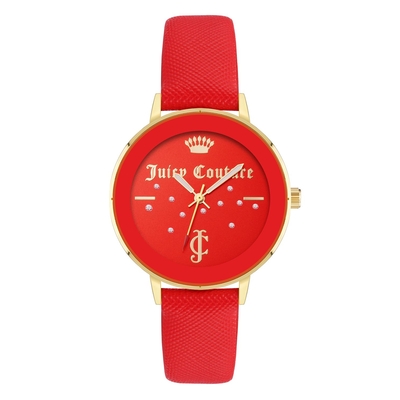 Product Γυναικείο Ρολόι Juicy Couture Jc1264Gprd (38 mm) Δερμάτινο Λουράκι Κόκκινο base image
