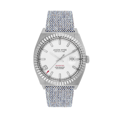 Product Ανδρικό Ρολόι Jason Hyde Jh30000 (40mm) Υφασμάτινο Λουράκι Ασημί base image