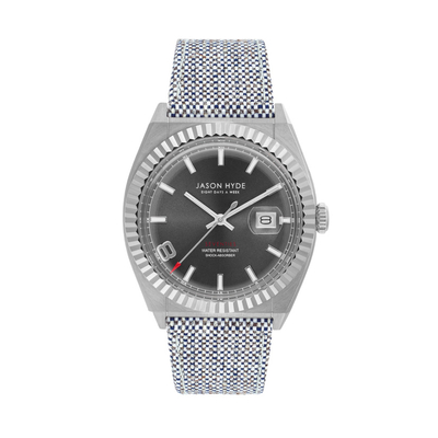 Product Ανδρικό Ρολόι Jason Hyde Jh30001 (40mm) Υφασμάτινο Λουράκι Ασημί base image