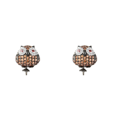 Product Γυναικείο Κολιέ Lancaster Jla-Ear-Owl-4 (1,2Mm) από Ασήμι Brown/ Black base image
