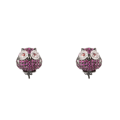 Product Γυναικείο Κολιέ Lancaster Jla-Ear-Owl-5 (1,2Mm) από Ασήμι Purple/ Black base image