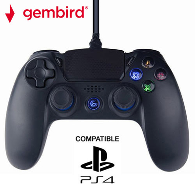 Product Gamepad Gembird Wired VIBRATION for PC/PS4 Black base image