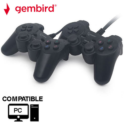 Product Gamepad Gembird Double DUAL USB 2.0 VIBRATION for PC base image