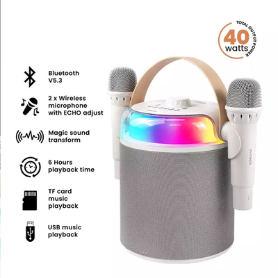 Product Karaoke Sonic Gear Bt5.3 Portable Rgb Wireless Speaker Iox K800 White base image