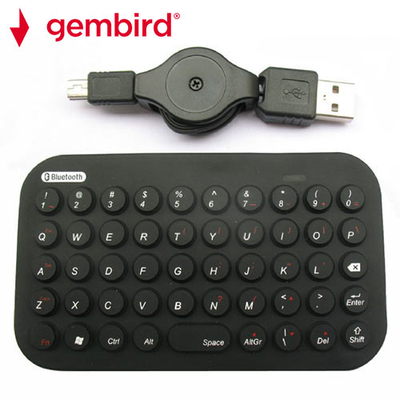 Product Πληκτρολόγιο Ασύρματο Gembird Bluetooth MINI 49KEYS US LAYOUT Black base image