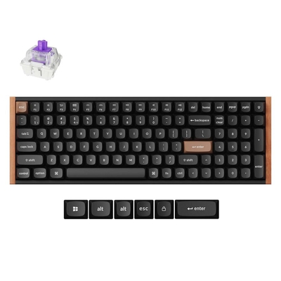 Product Πληκτρολόγιο Ασύρματο Keychron K4 HE (K4H-F1) Special Wood Edition Magnetic Hall Effect RGB 96% US base image