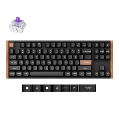 Product Gaming Πληκτρολόγιο Keychron K8 HE (K8H-F1) Special Wood Edition Wireless Magnetic Hall Effect RGB US base image