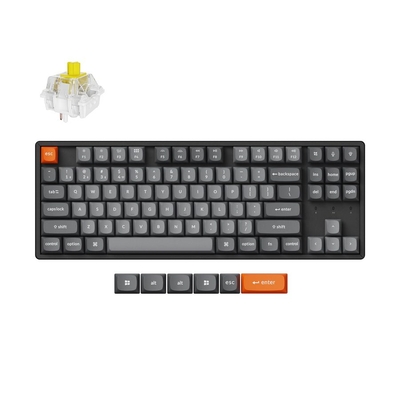 Product Πληκτρολόγιο Ασύρματο Gaming Keychron K8 Max (K8M-J4) QMK Wireless Mechanical Banana Sw. Hot Swap RGB 80% US base image