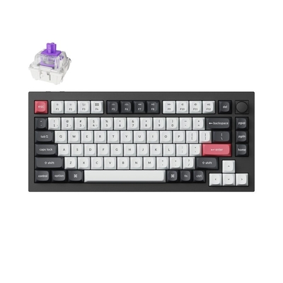 Product Πληκτρολόγιο Ασύρματο Keychron Q1 HE QMK (Q1H-M1) Custom Hall Effect Purple Switch US Layout base image