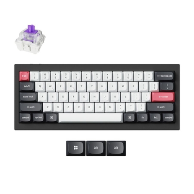 Product Πληκτρολόγιο Ασύρματο Keychron Q4 HE (Q4H-C1) QMK Custom Hall Effect Purple Switch 60% US Layout base image