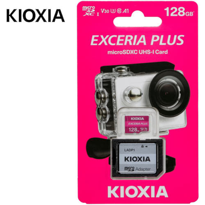 Product Κάρτα Μνήμης MicroSD 128GB Kioxia 4K EXCERIA PLUS UHS I U3 With Adapter M303 base image
